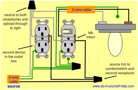 how to make a electric switch box|combo switch receptacle wiring diagram.